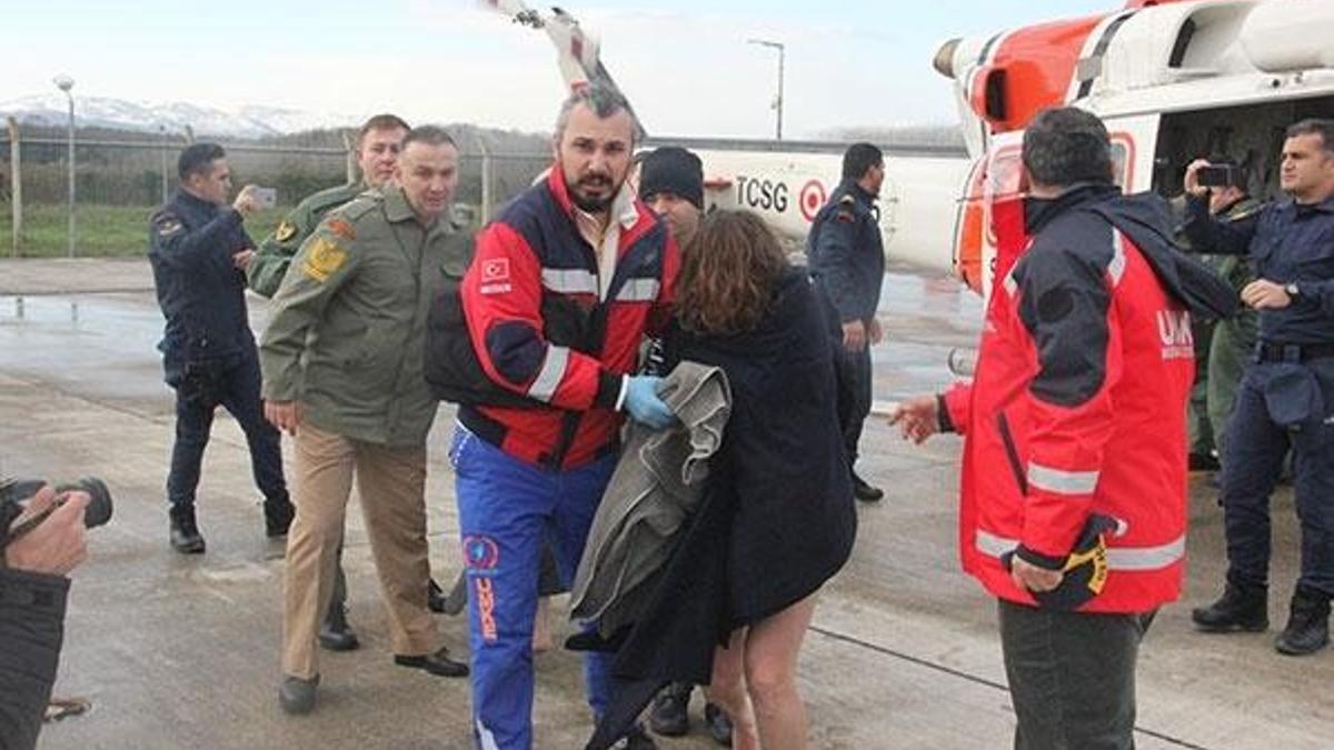 Samsun açıklarında gemi battı