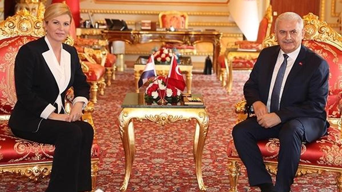 Meclis Başkanı Yıldırım, Hırvatistan Cumhurbaşkanı Kitaroviç ile görüştü