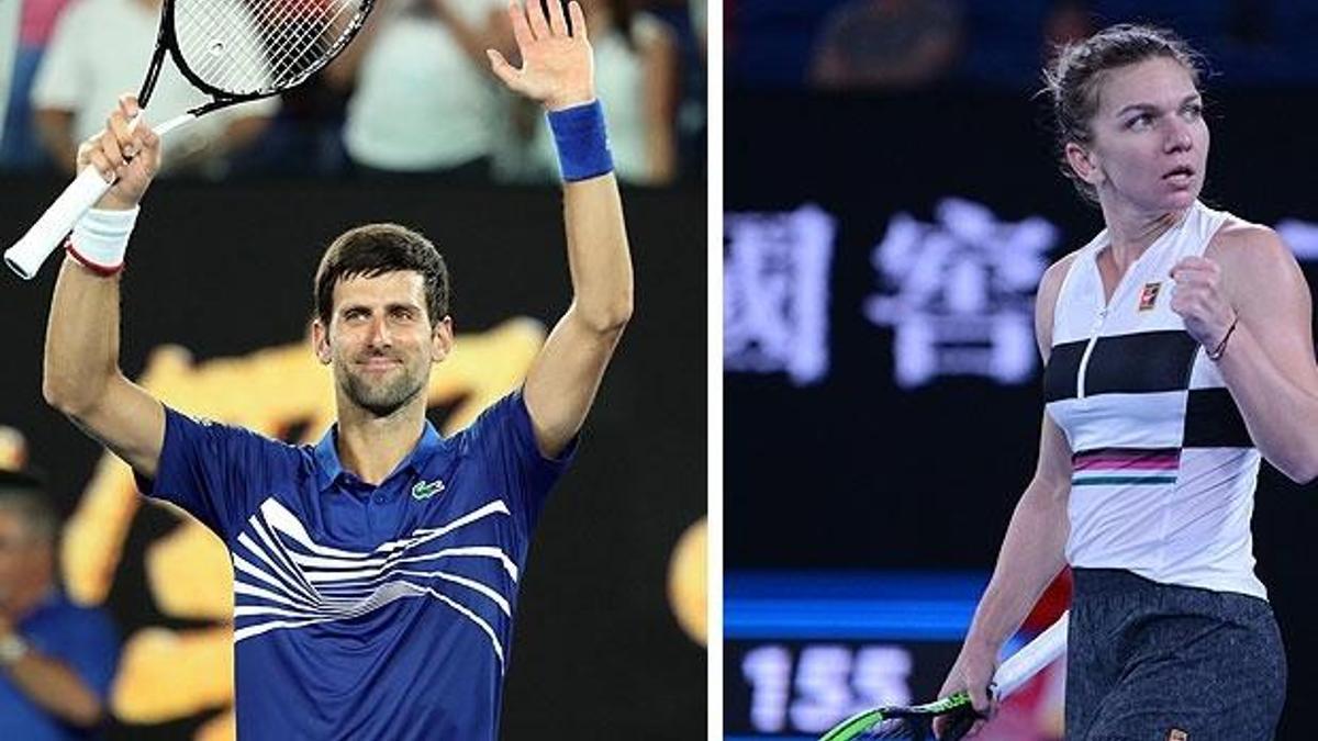 Djokovic ve Halep üçüncü turda!