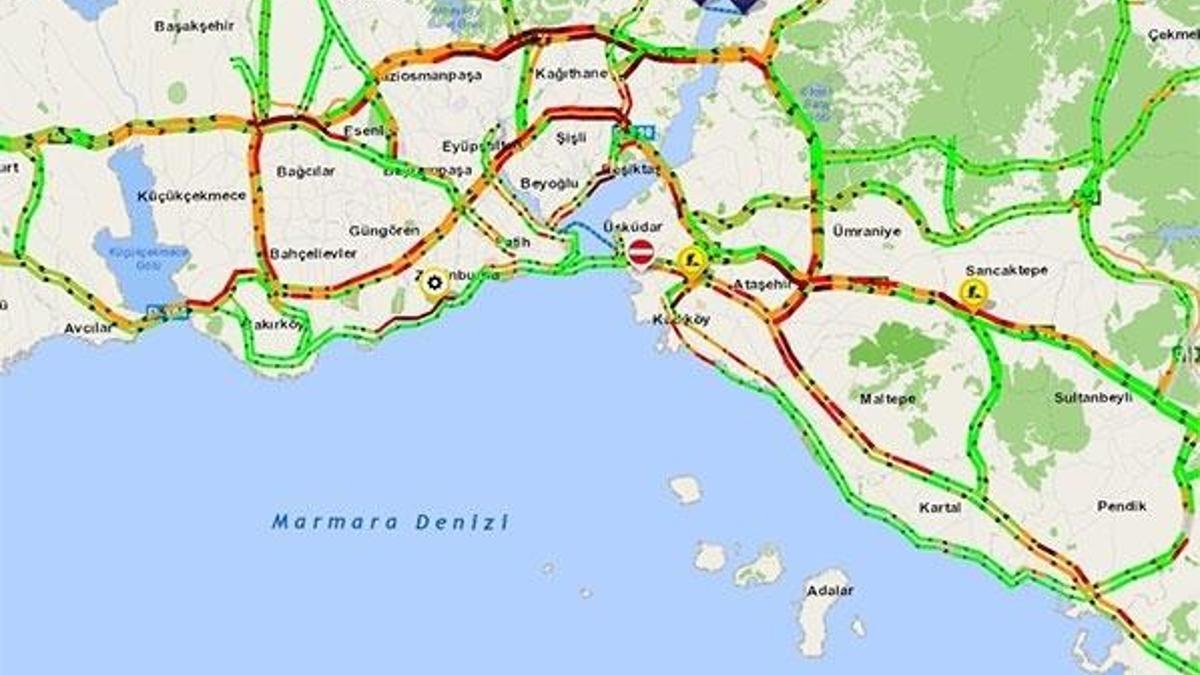 İstanbul'da “karne” trafiği havadan görüntülendi