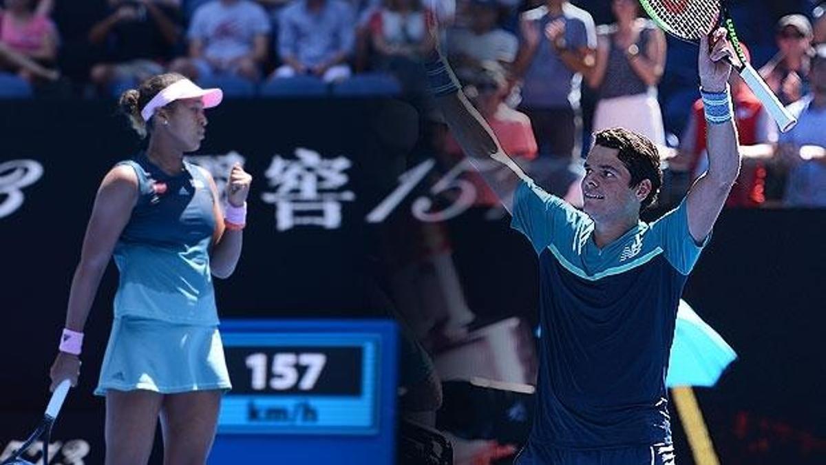 Osaka ve Raonic, çeyrek finalde!