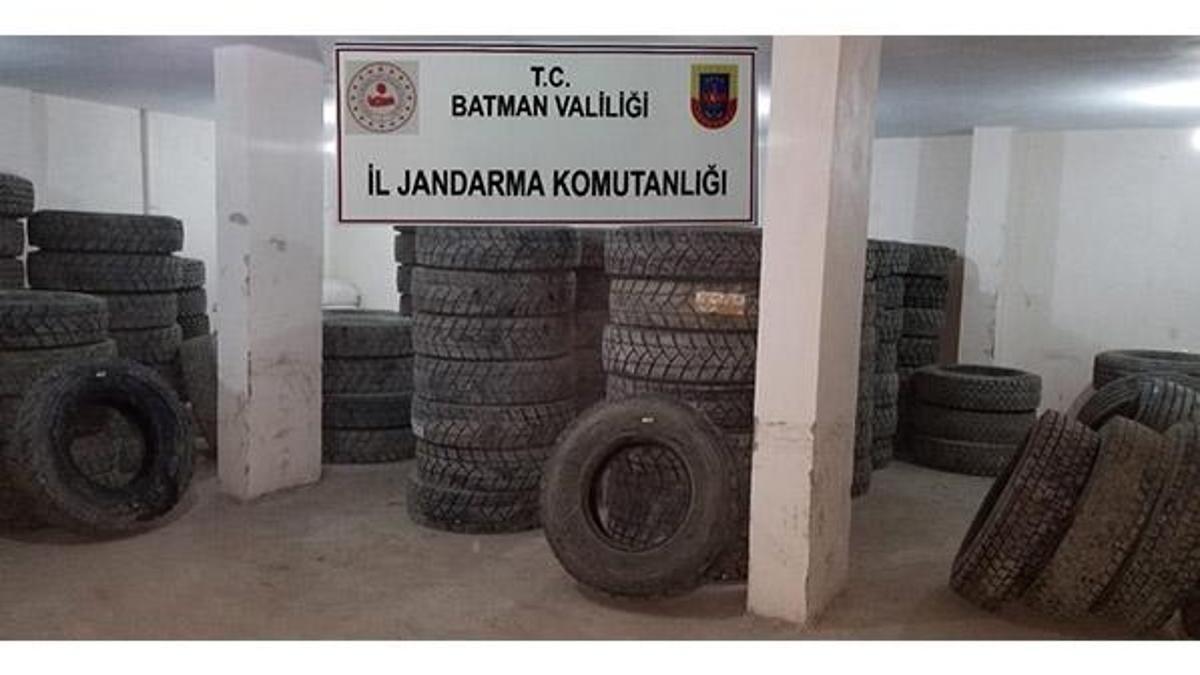 Batman'da 673 bin lira değerinde kaçak lastik ele geçirildi!