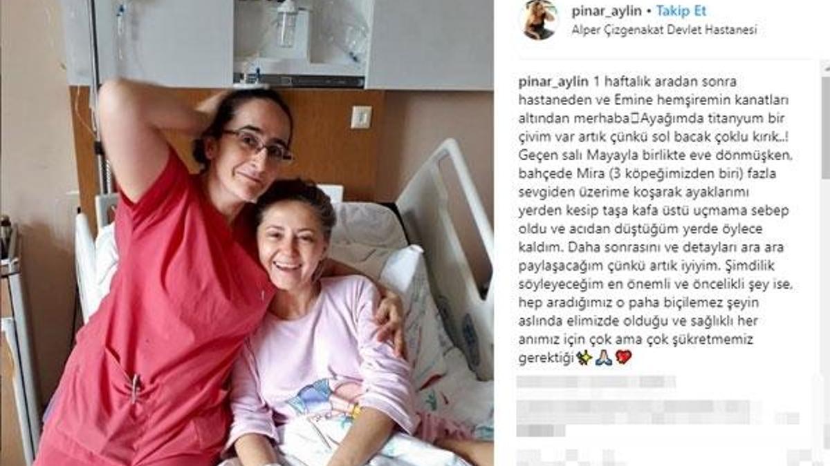 Pınar Aylin kaza geçirdi!