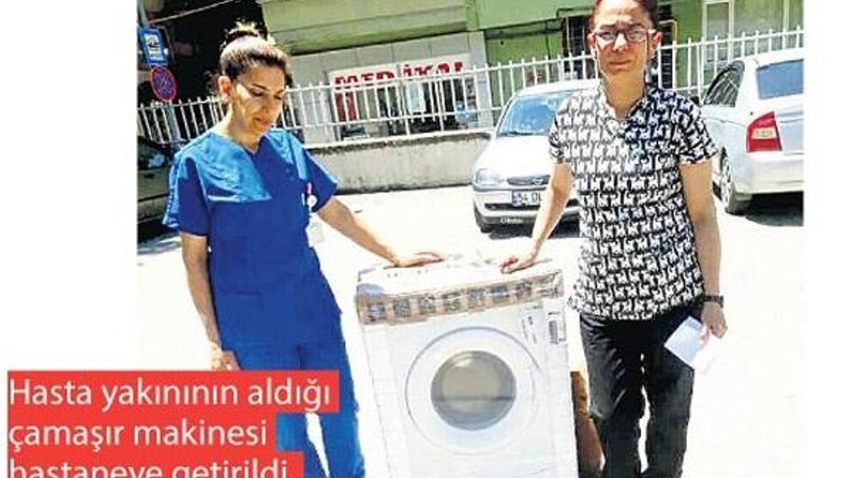 Hemşireyle kavga etti çamaşır makinesi alarak uzlaştı!