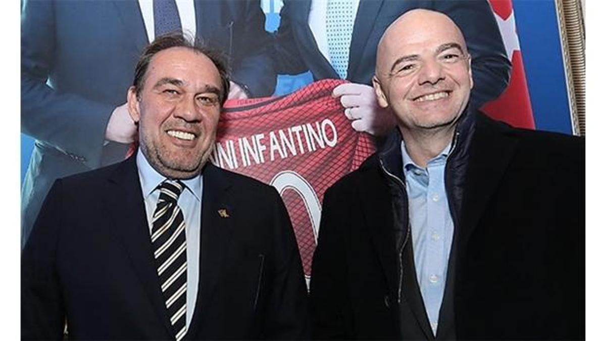 Infantino'dan Demirören'e ziyaret