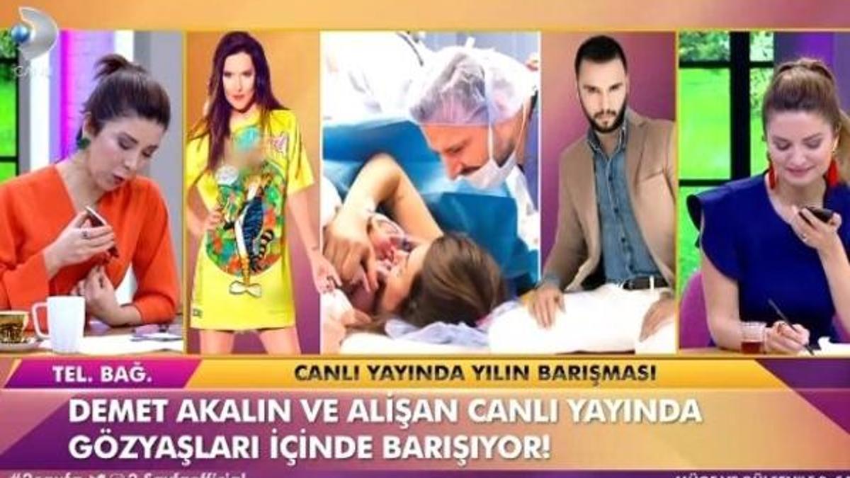Demet ve Alişan canlı yayında barıştı!