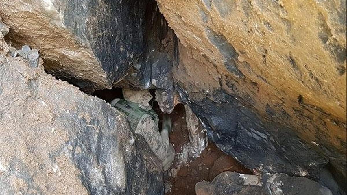 Teröristlerin inlerindeki tuzak jandarmanın dikkatinden kaçmadı
