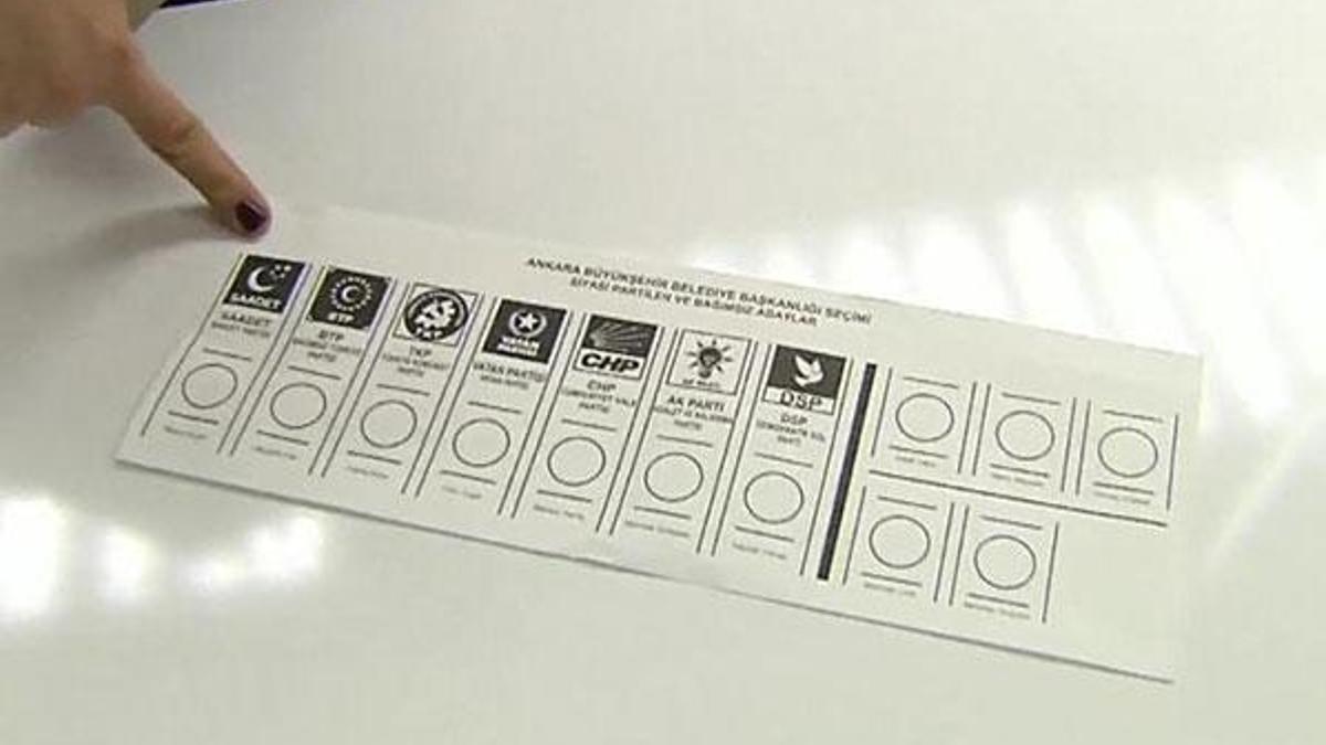 İşte 31 Mart'ta kullanılacak oy pusulası