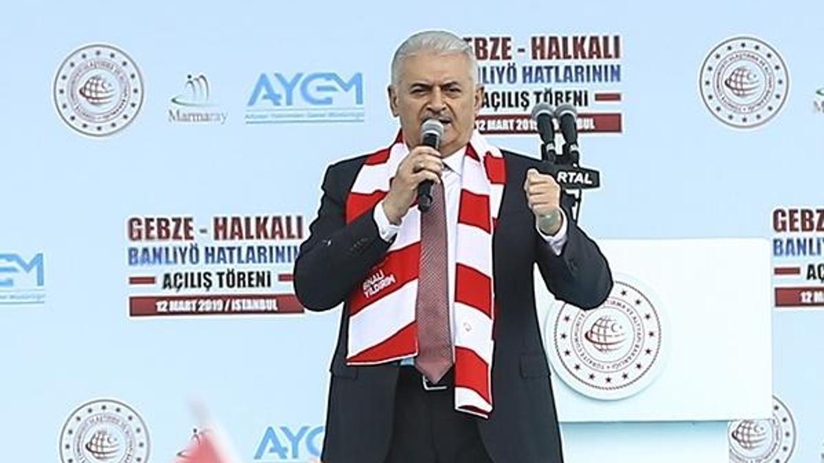 Binali Yıldırım, Gebze-Halkalı Banliyö Tren Hatları açılışında konuştu