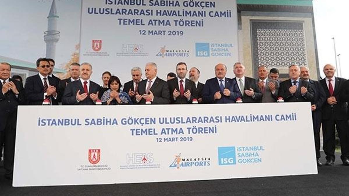 Binali Yıldırım, Sabiha Gökçen Havalimanı camisinin temelini attı
