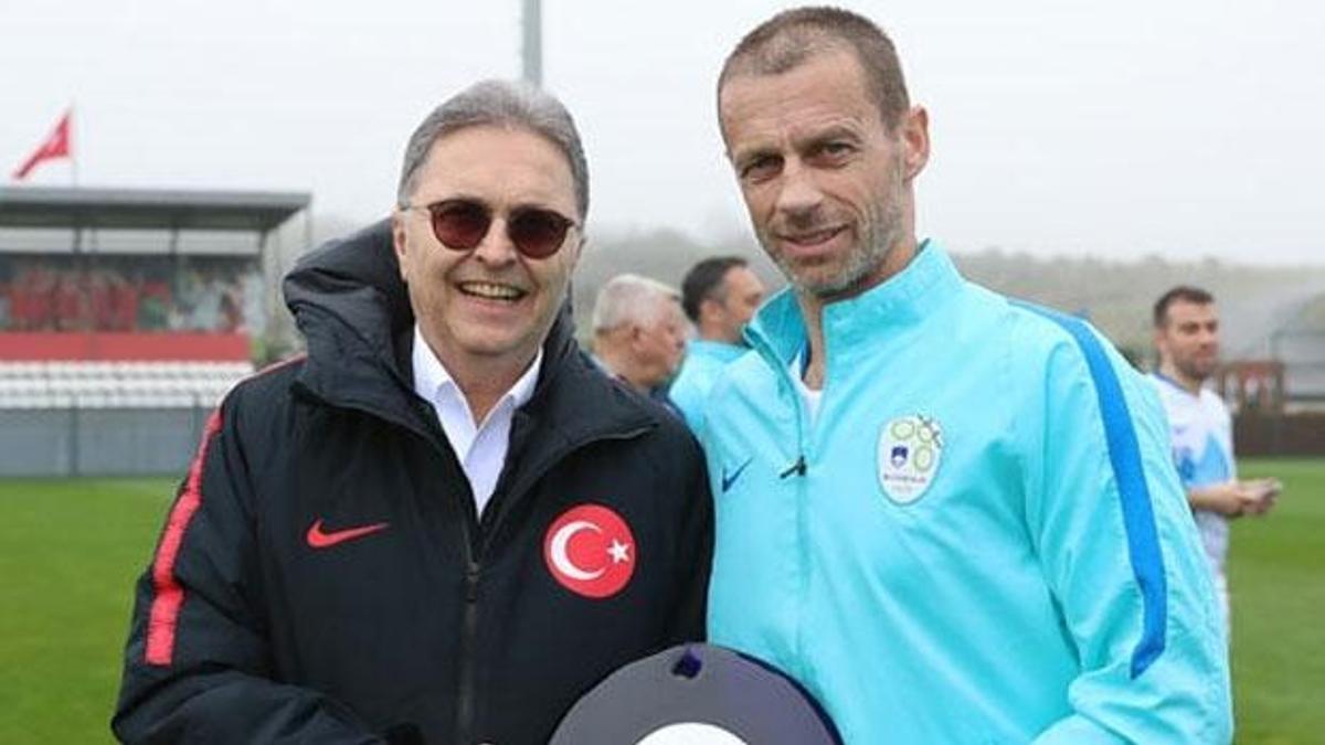 UEFA Başkanı Ceferin'den TFF Başkanı Hüsnü Güreli'ye ziyaret