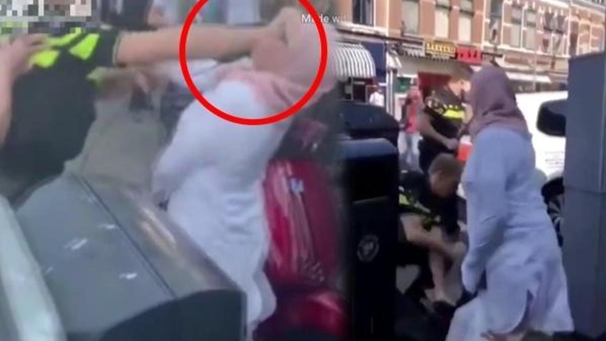 Hollanda polisinden başörtülü kadına çirkin saldırı!