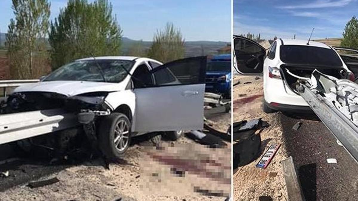 Kayseri'de feci kaza! Ok gibi saplandı