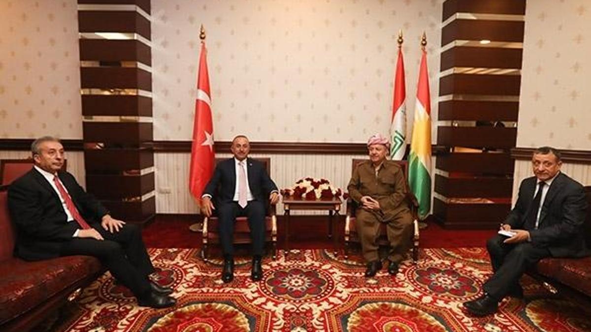 Bakan Çavuşoğlu, Mesud Barzani ile görüştü!