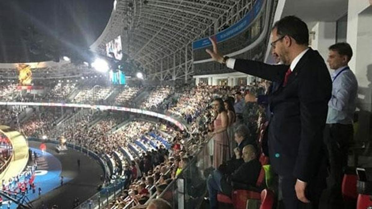 Bakan Kasapoğlu Avrupa Oyunları Açılış Törenini izledi