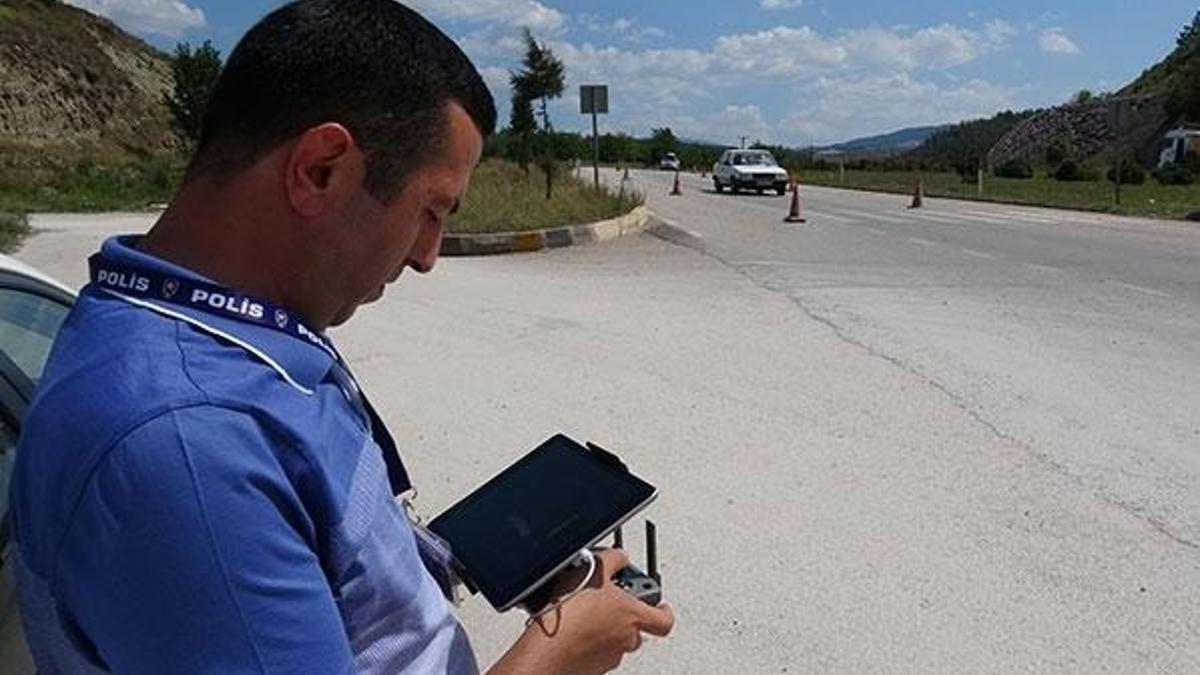 Karabükte dronelu emniyet kemeri uygulaması