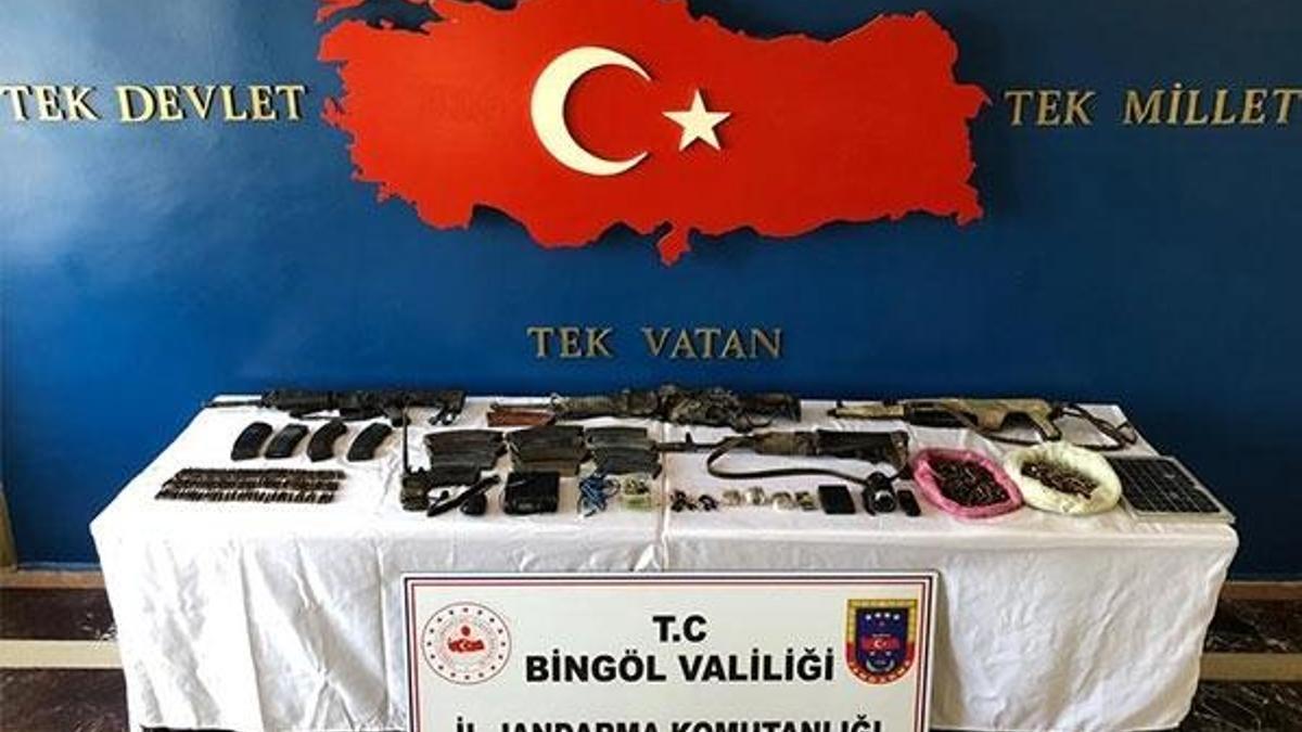 Bingöl'deki operasyonda çok sayıda mühimmat ele geçirildi