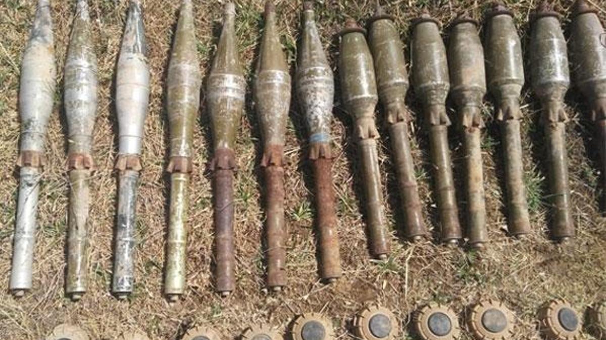 Herekol Dağı'nda PKK'nın mayın ve roketleri ele geçirildi