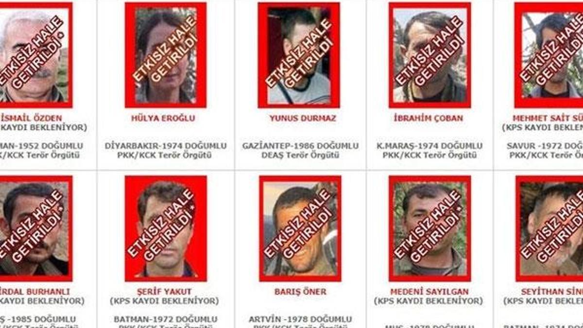 Aranan terörist listelerinden 175 milyon TL eksildi