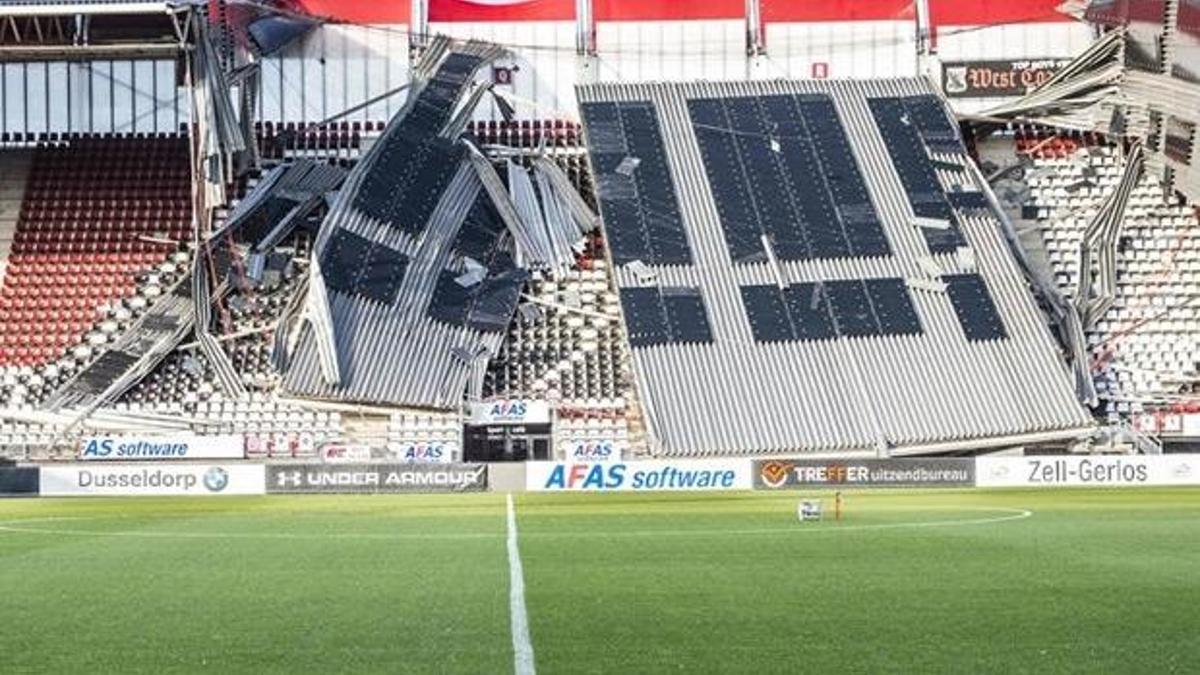 Avrupa ekibi şokta! Stadın çatısı çöktü