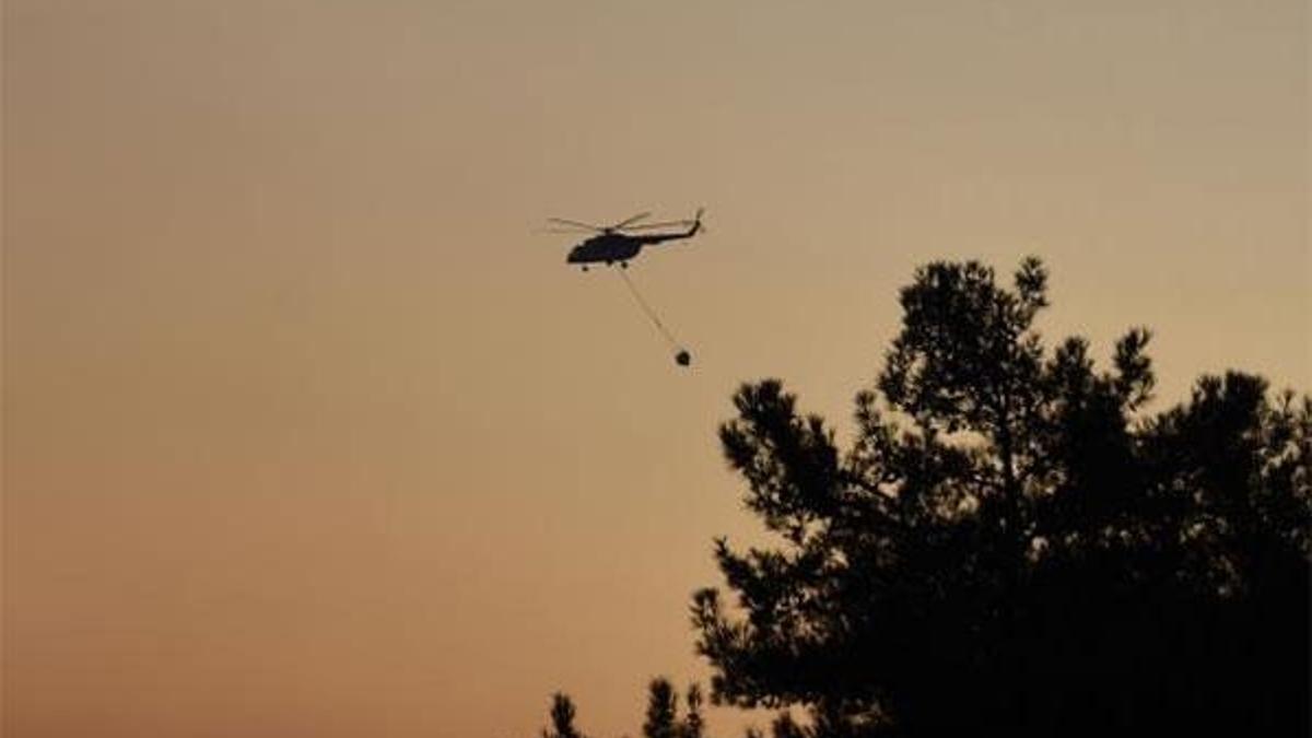 Çanakkale Gelibolu'daki orman yangınına havadan müdahale başladı