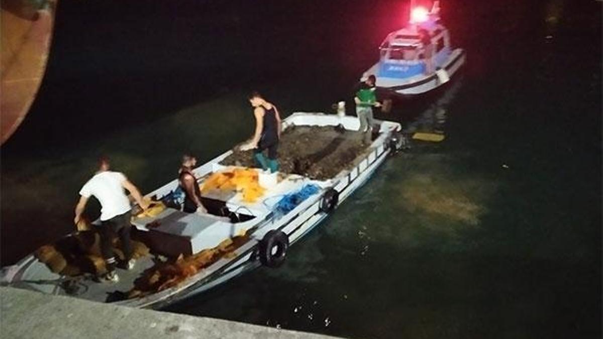 Tekirdağ'da bir tekne dolusu kaçak midye ele geçirildi