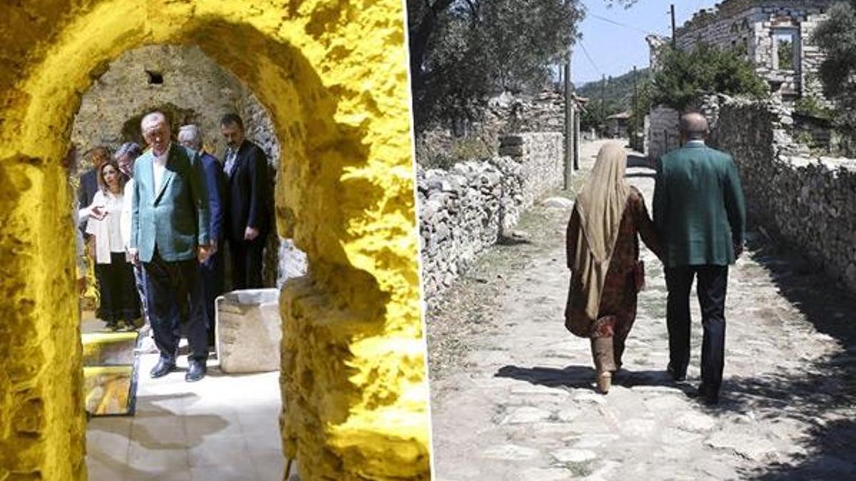 Cumhurbaşkanı Erdoğan Muğla'da tarihi yerleri ziyaret etti