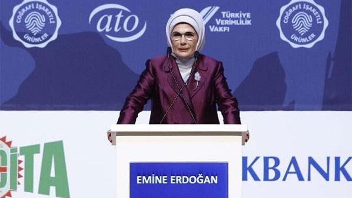Emine Erdoğan: Türkiye'de coğrafi işaret alabilecek 2 bin 500 ürün var