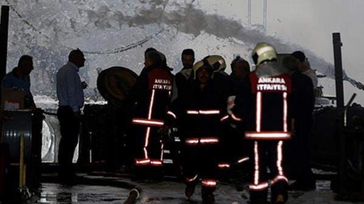 Ankara'da fabrikada yangın