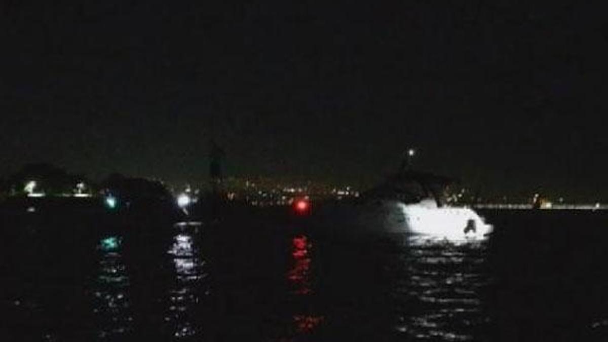 Kadıköy'de denizde kurtarma operasyonu kamerada