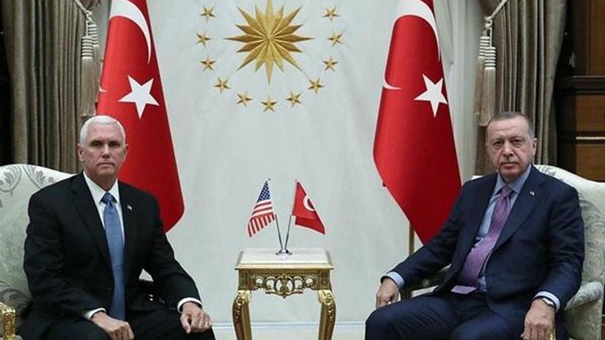 Cumhurbaşkanı Erdoğan ile Mike Pence görüşmesi sona erdi