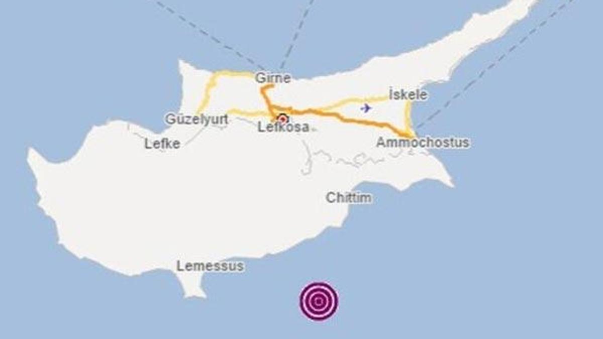 Kıbrıs'ta 4.2 şiddetinde deprem!