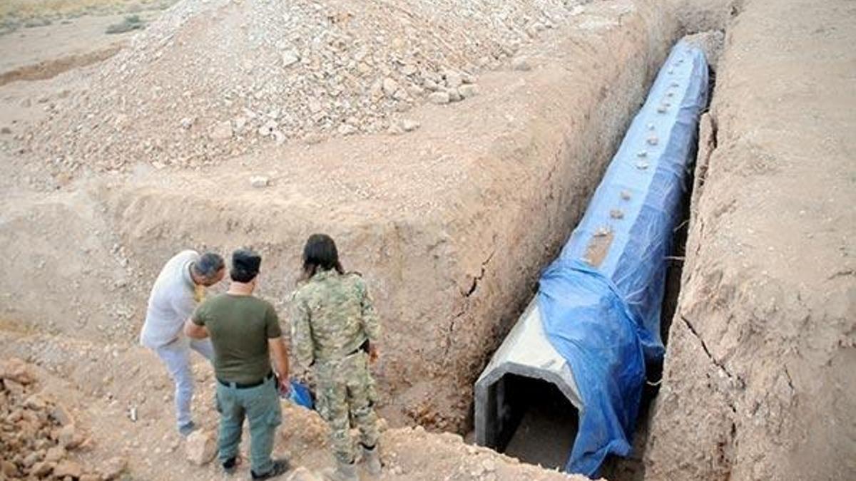 PKK/YPGli teröristler Tel Abyadı köstebek yuvasına çevirmiş