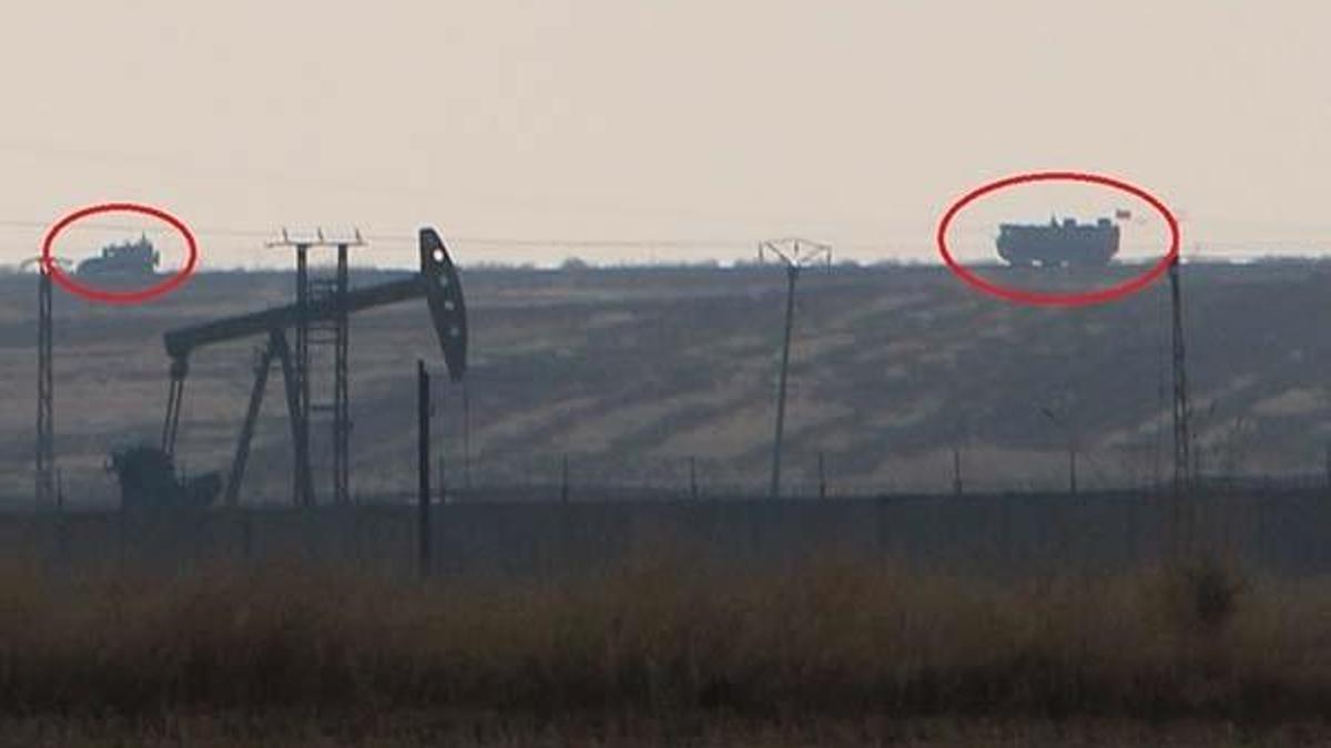 Rus askeri polisinden petrol kuyuları çevresinde devriye