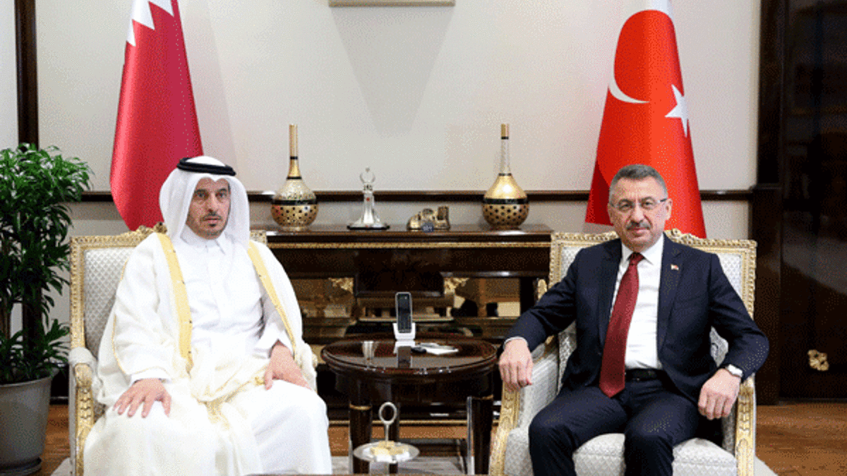 Cumhurbaşkanı Yardımcısı Oktay, Katar Başbakanı Al Sani ile  görüştü