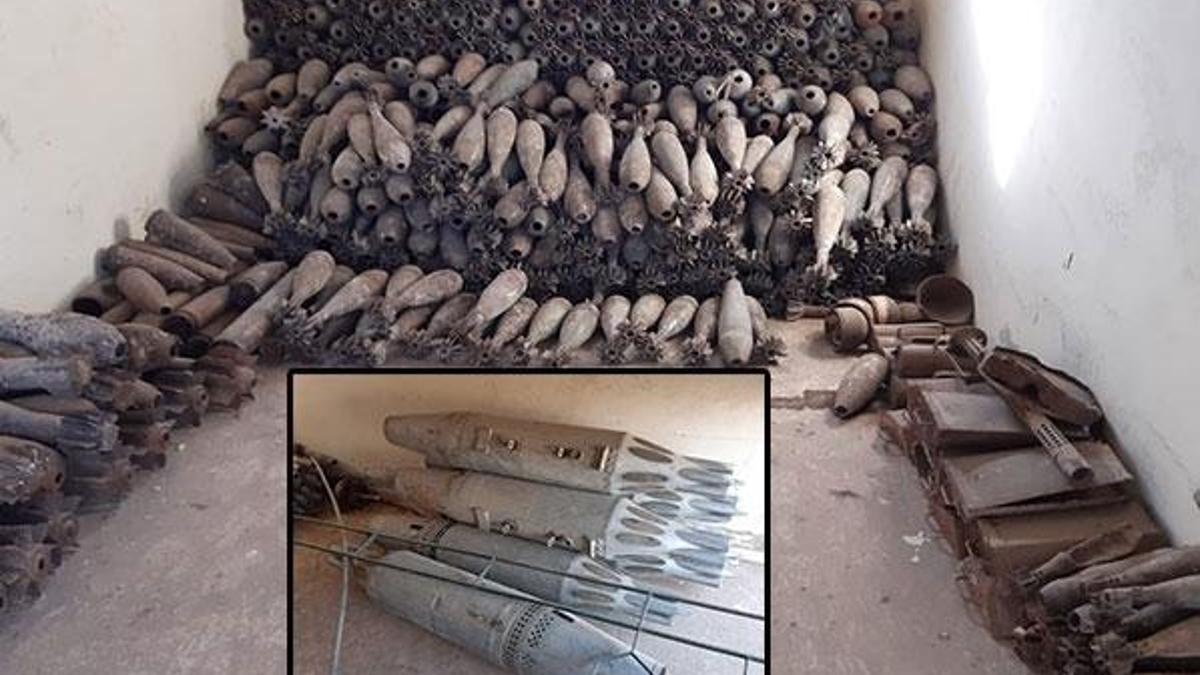 Tel Abyad'da mayın eğitim ve depolama tesisi bulundu