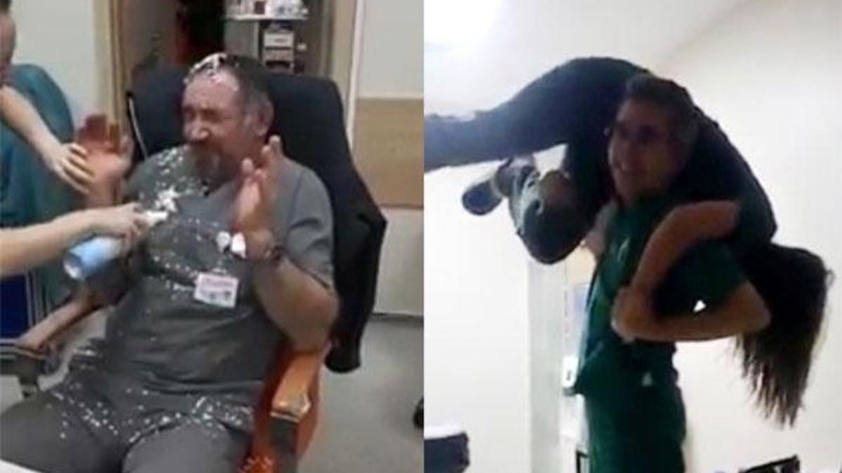 Hastanede böyle eğlence görülmedi!