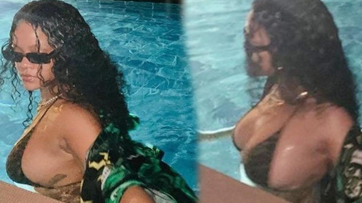Şarkıcı Rihanna'nın, göğüs dansı olay oldu!