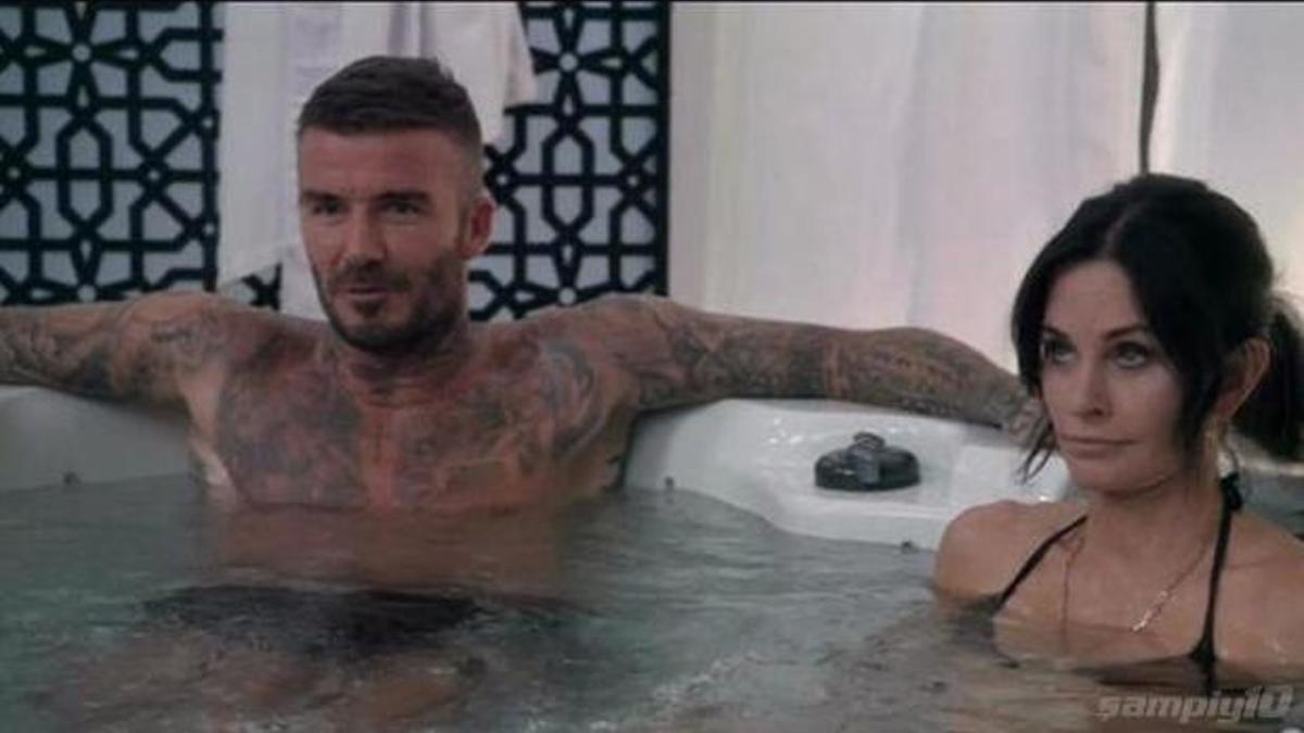 David Beckham jakuzide: Ama yanında Victoria yok
