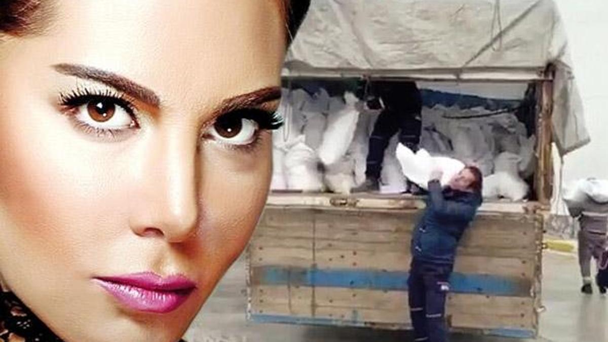 Ebru Yaşar'dan 1 TIR dolusu yardım