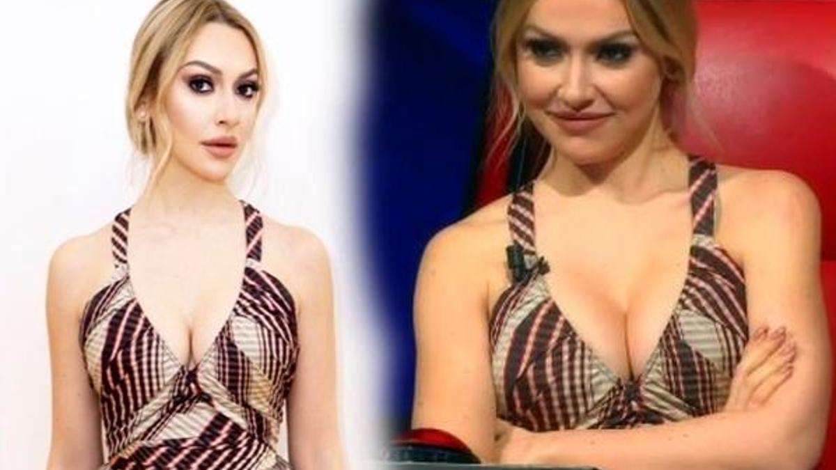Hadise, dekolteli elbiseyle sosyal medyayı salladı