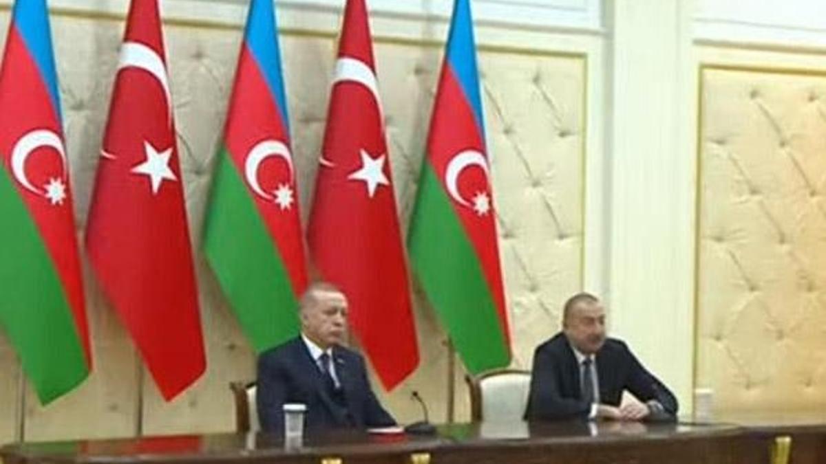 Cumhurbaşkanı Erdoğan ve Aliyev'den ortak basın toplantısı!