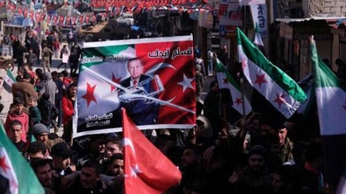 Azez'de Mehmetçiğe destek mitingi