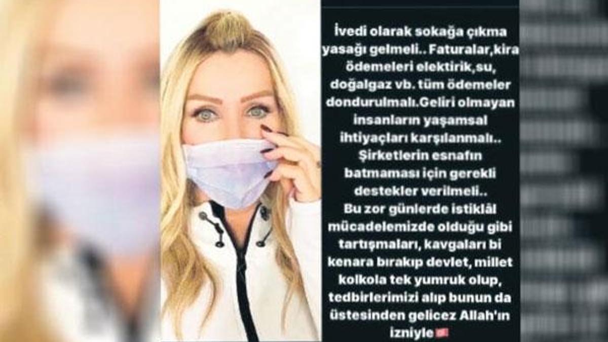 Seda Sayan'dan corona virüs paylaşımı!