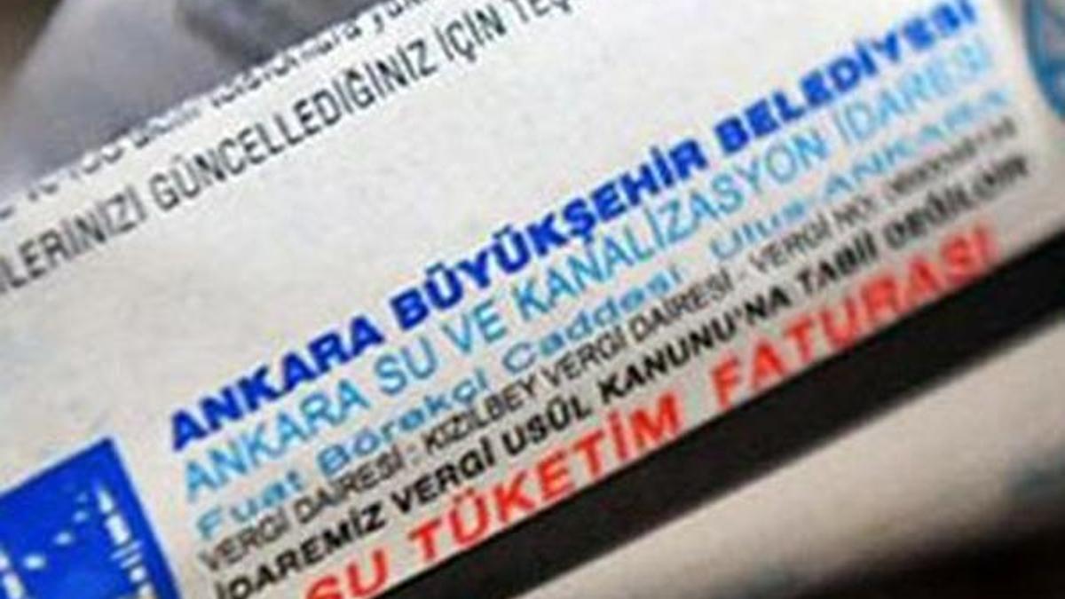 Ankara'da su faturalarında düzenleme!