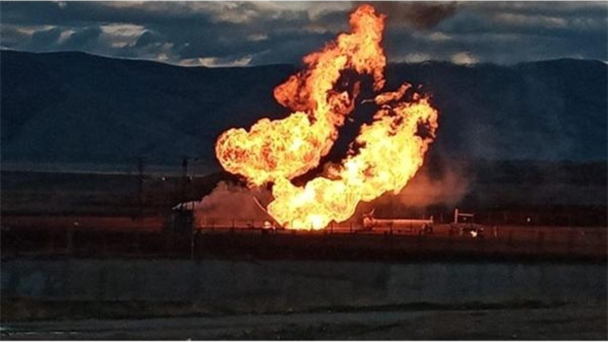 Ağrı - Gürbulak Sınır Kapısı'nda doğal gaz boru hattında patlama
