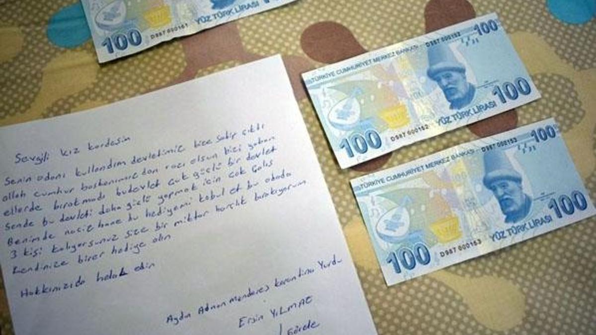 Aydın'da yurtta karantinada kalan işçiler, öğrencilere harçlık bıraktı