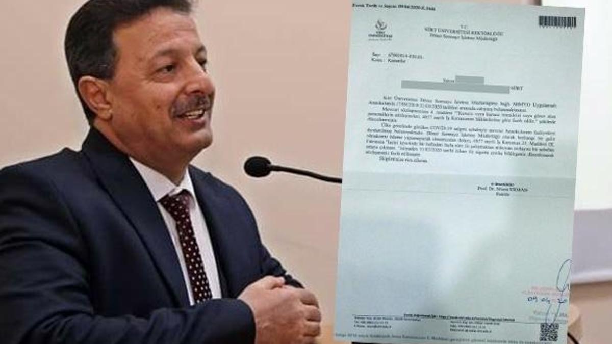 Rektör corona virüs nedeniyle 7 personeli işten çıkardı!