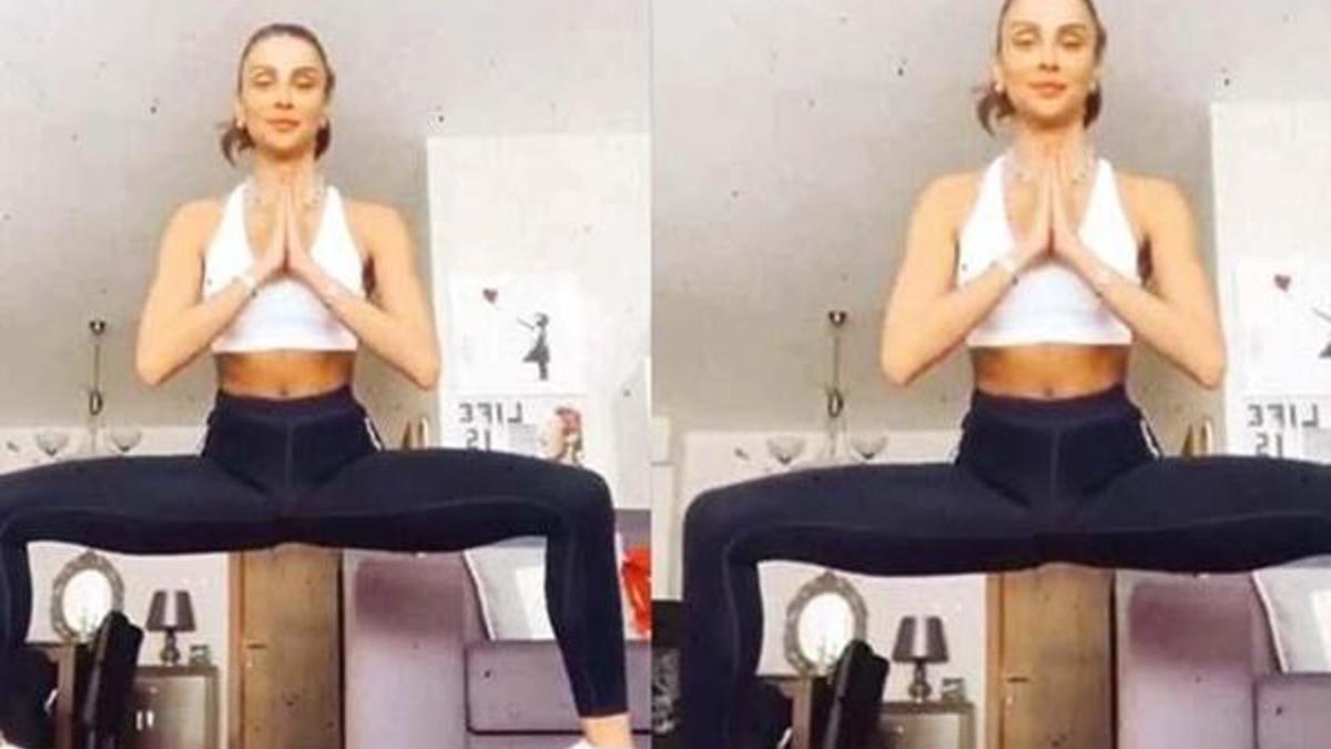 Özge Ulusoy'dan karantinada spor