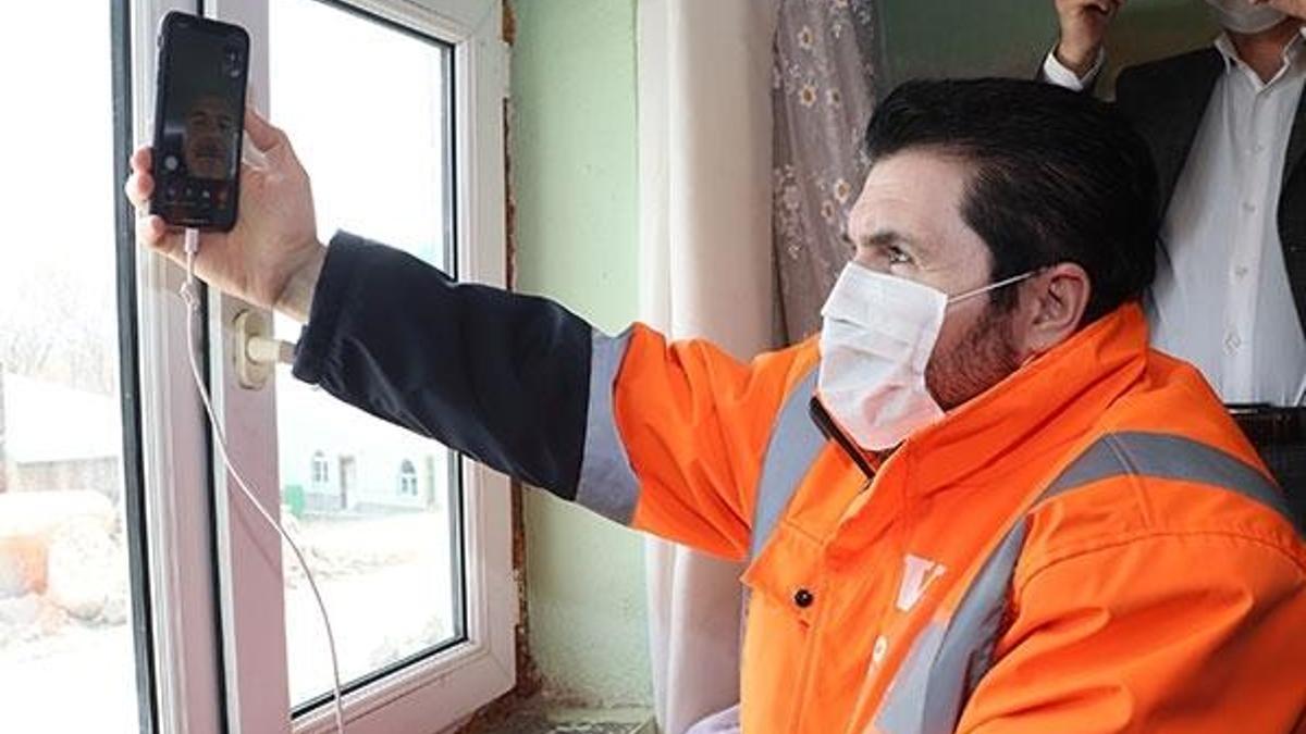 Bakan Soylu, PKK'lı teröristlerin oğlunu kaçırdığı Salih Gökçe ile görüştü